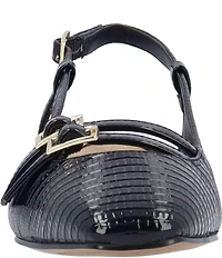 J. Renee Jovana Lizard Embossed Slingback Buckled Mary Jane Pumps