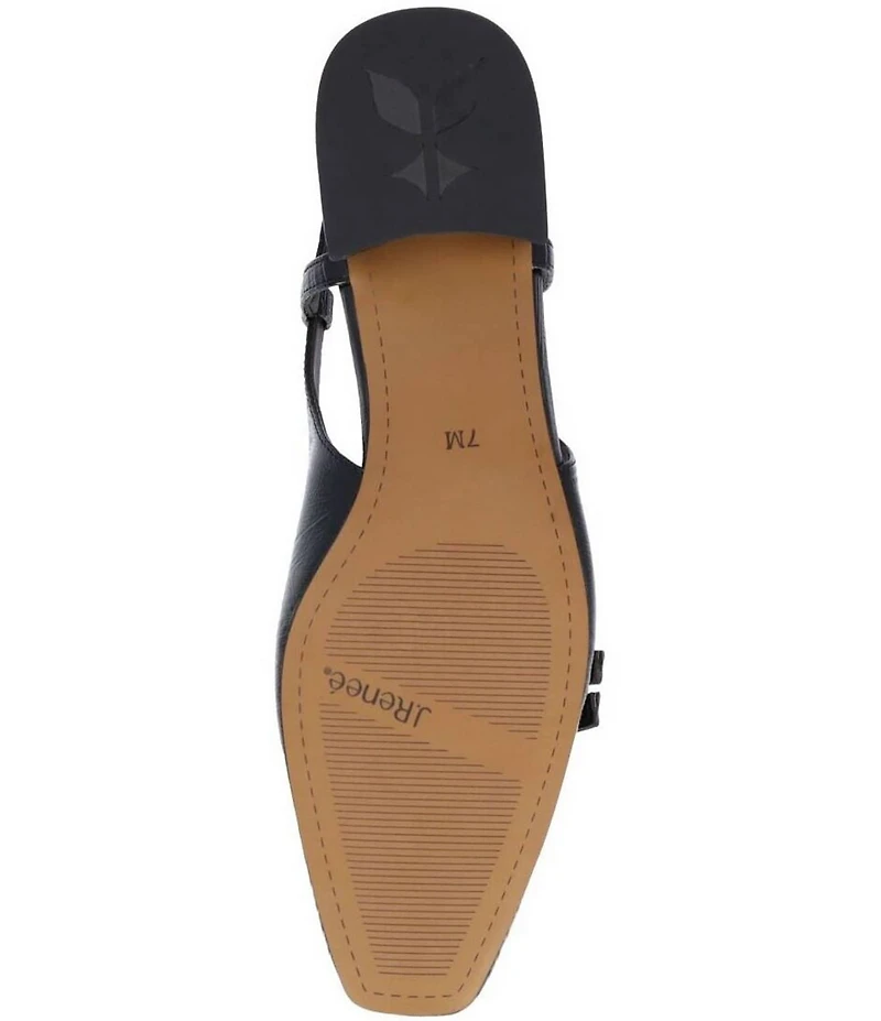 J. Renee Jovana Lizard Embossed Slingback Buckled Mary Jane Pumps