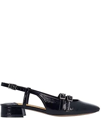 J. Renee Jovana Patent Slingback Buckled Mary Jane Pumps
