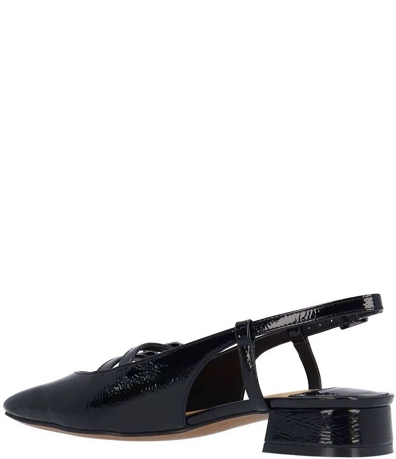 J. Renee Jovana Patent Slingback Buckled Mary Jane Pumps