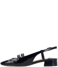 J. Renee Jovana Patent Slingback Buckled Mary Jane Pumps