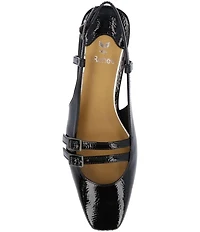 J. Renee Jovana Patent Slingback Buckled Mary Jane Pumps
