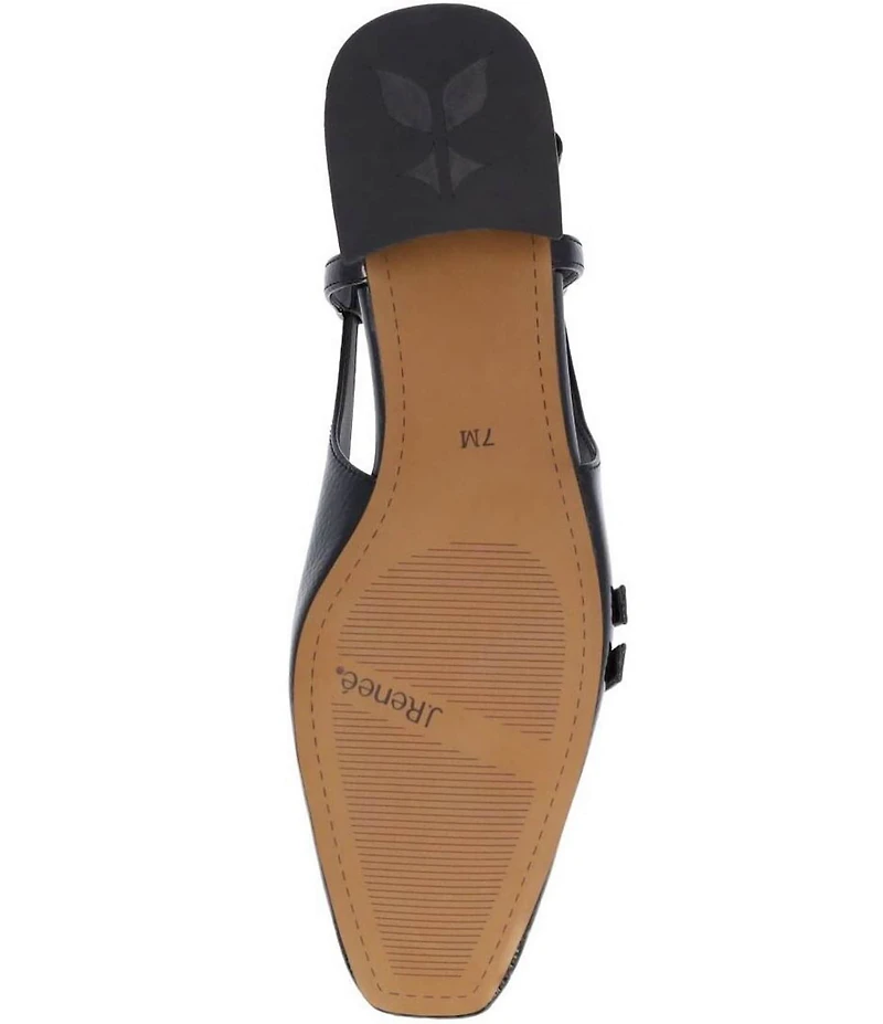 J. Renee Jovana Patent Slingback Buckled Mary Jane Pumps