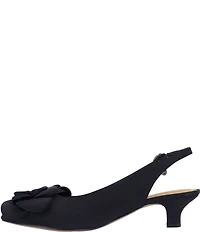 J. Renee Jozey Satin Flower Ornament Kitten Heel Sling Pumps