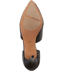 J. Renee Kaleena Satin Rhinestone Embellished d'Orsay Pumps