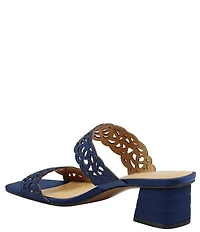 J. Renee Keetan Satin Rhinestone Embellished Dress Slide Sandals