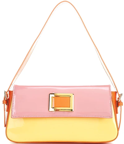 J. Renee Kellen Colorblock Patent Shoulder Bag