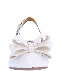 J. Renee Kimma Patent Bow Slingback Pumps