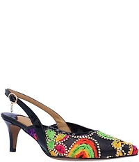J. Renee Klaudia Chenille Mesh Slingback Pumps