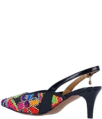 J. Renee Klaudia Chenille Mesh Slingback Pumps