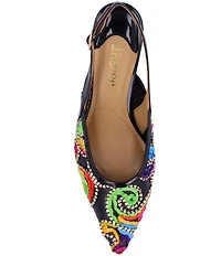 J. Renee Klaudia Chenille Mesh Slingback Pumps