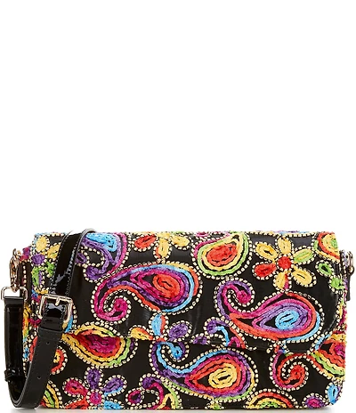 J. Renee Klaudia Embroidered Fabric Shoulder Bag