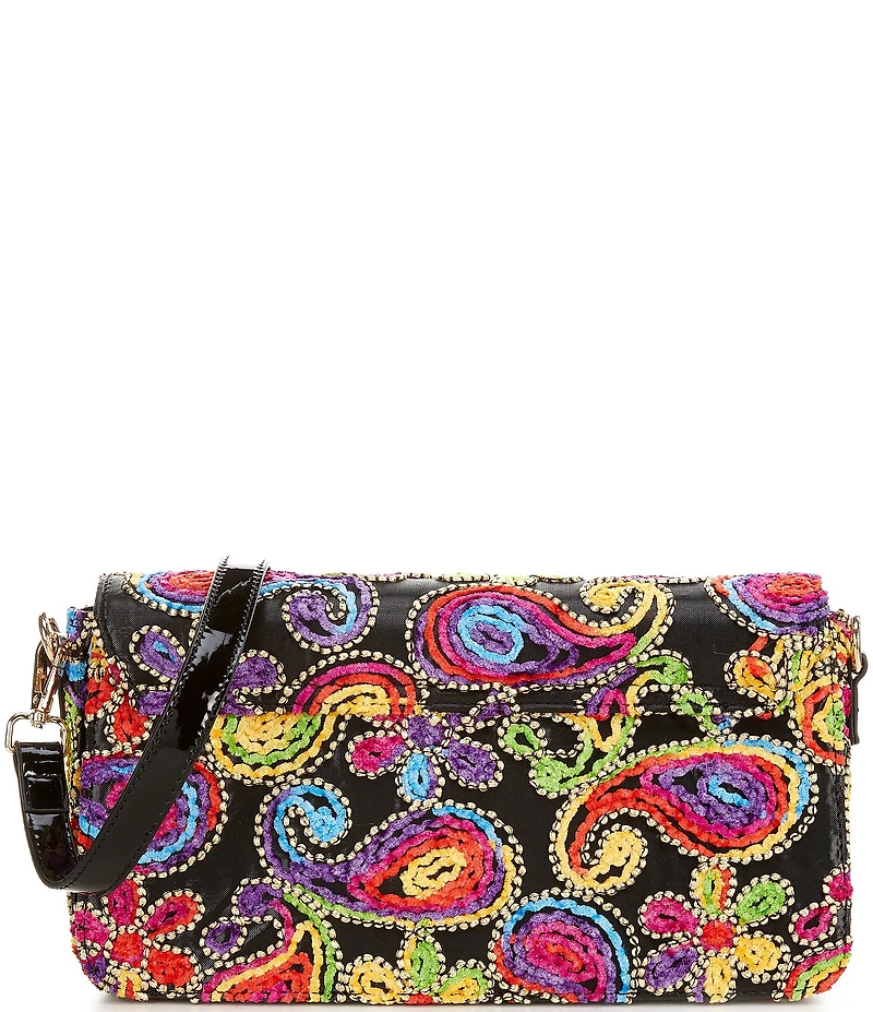 J. Renee Klaudia Embroidered Fabric Shoulder Bag