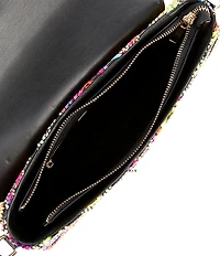 J. Renee Klaudia Embroidered Fabric Shoulder Bag