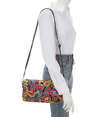 J. Renee Klaudia Embroidered Fabric Shoulder Bag