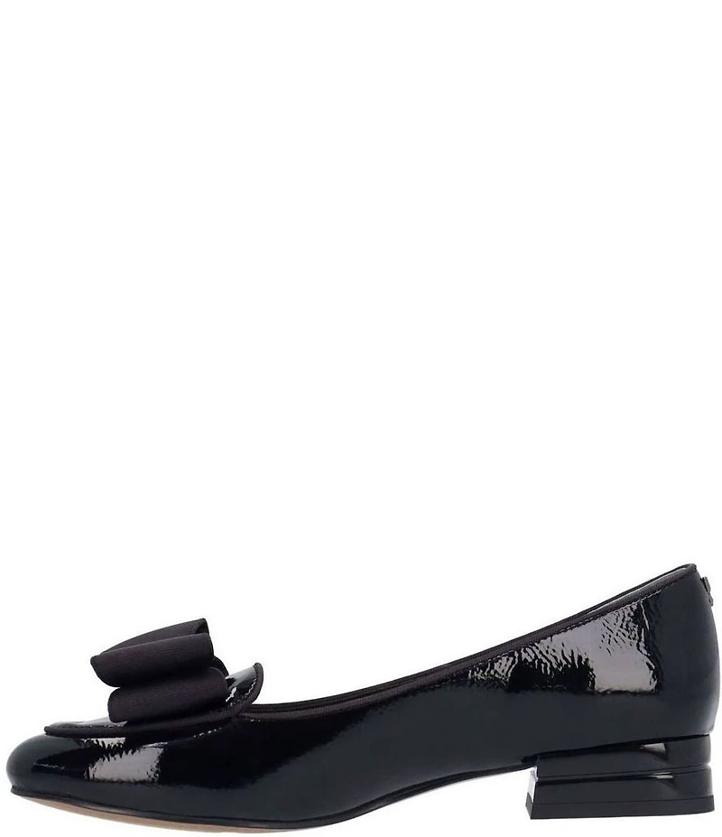 J. Renee Kori Patent Grosgrain Bow Pumps