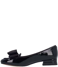 J. Renee Kori Patent Grosgrain Bow Pumps