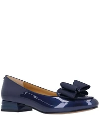 J. Renee Kori Patent Grosgrain Bow Pumps