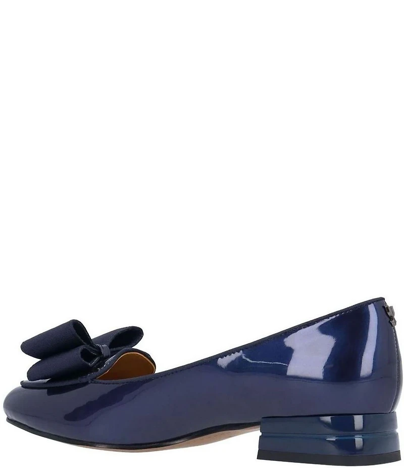 J. Renee Kori Patent Grosgrain Bow Pumps