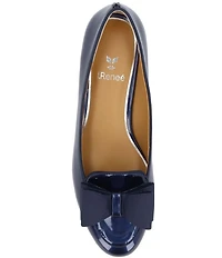 J. Renee Kori Patent Grosgrain Bow Pumps