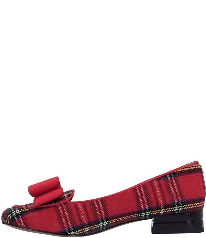 J. Renee Kori Plaid Grosgrain Bow Pumps