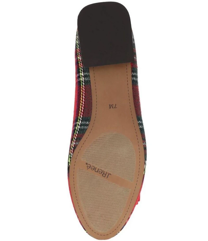 J. Renee Kori Plaid Grosgrain Bow Pumps