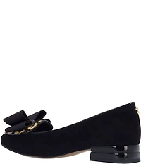 J. Renee Kori Sueded Fabric Leopard Print Calf Hair Bow Pumps