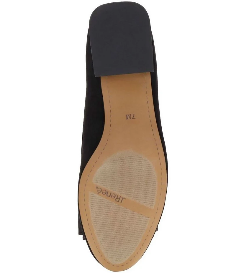 J. Renee Kori Sueded Fabric Leopard Print Calf Hair Bow Pumps