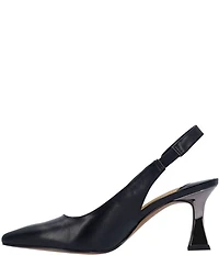 J. Renee Krissa Leather Chain Slingback Dress Pumps