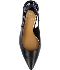 J. Renee Krissa Leather Chain Slingback Dress Pumps