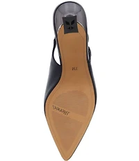 J. Renee Krissa Leather Chain Slingback Dress Pumps