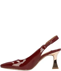 J. Renee Krissa Patent Chain Slingback Dress Pumps