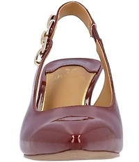 J. Renee Krissa Patent Chain Slingback Dress Pumps