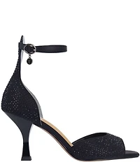J. Renee Lantana Satin Rhinestone Ankle Strap Dress Sandals