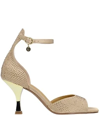 J. Renee Lantana Satin Rhinestone Ankle Strap Dress Sandals