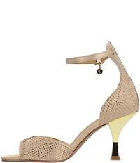 J. Renee Lantana Satin Rhinestone Ankle Strap Dress Sandals