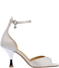 J. Renee Lantana Satin Rhinestone Ankle Strap Dress Sandals