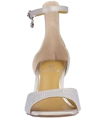J. Renee Lantana Satin Rhinestone Ankle Strap Dress Sandals