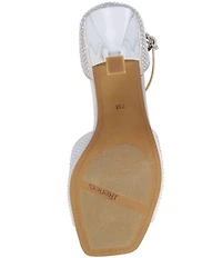 J. Renee Lantana Satin Rhinestone Ankle Strap Dress Sandals