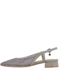 J. Renee Layton Shimmer Rhinestone Mesh Slingback Pumps