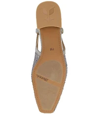 J. Renee Layton Shimmer Rhinestone Mesh Slingback Pumps