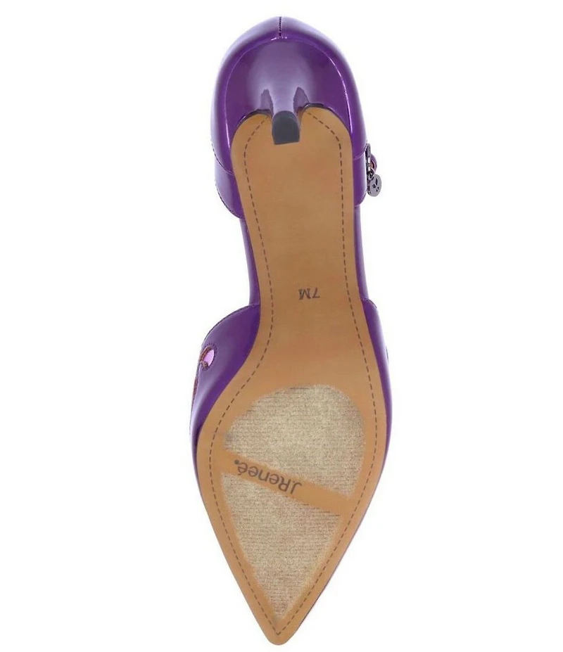 J. Renee Lisha Patent And Mesh T-Strap Pumps