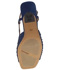 J. Renee Loredana Rhinestone Satin Slingback Dress Sandals