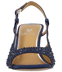 J. Renee Loredana Rhinestone Satin Slingback Dress Sandals