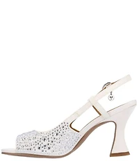 J. Renee Loredana Rhinestone Satin Slingback Dress Sandals