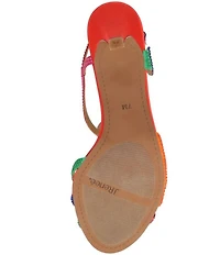 J. Renee Lulah Satin Rhinestone Embellished Strappy Sandals