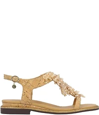 J. Renee Lunaria Beaded Cork T-Strap Sandals