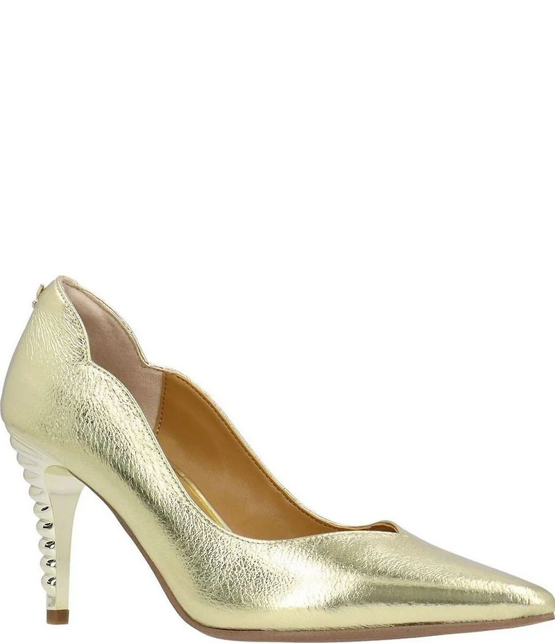 J. Renee Lunessa Metallic Leather Pointed Toe Pumps