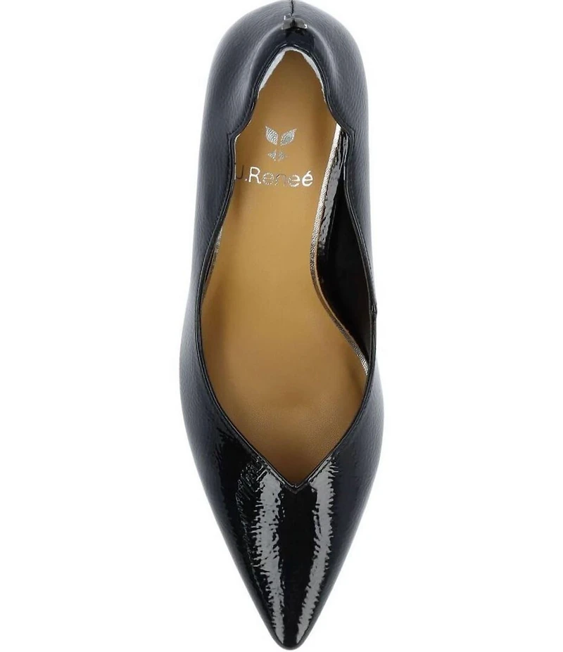 J. Renee Lunessa Patent Pointed Toe Pumps