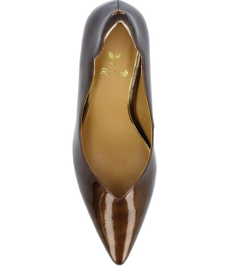 J. Renee Lunessa Patent Pointed Toe Pumps
